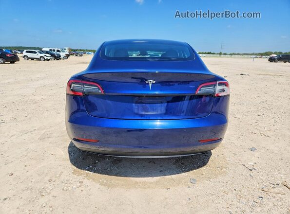 5YJ3E1EA1NF372252 2022 TESLA MODEL Blue Rear view
