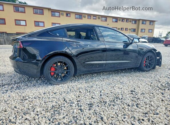 5YJ3E1EA2NF187675 2022 TESLA MODEL Черный Задняя правая четверть