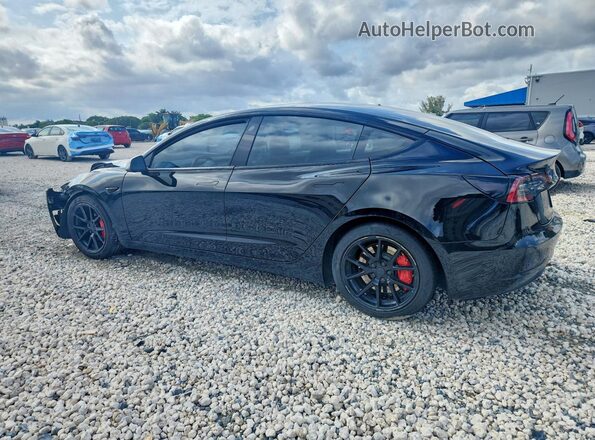 5YJ3E1EA2NF187675 2022 TESLA MODEL Черный Задняя левая четверть