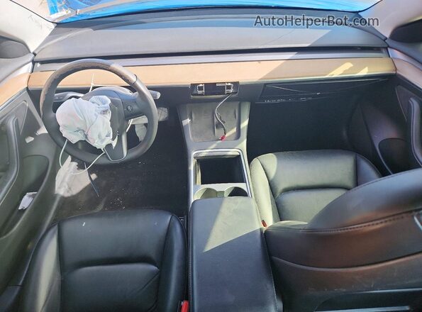 5YJ3E1EA2NF187675 2022 TESLA MODEL Черный Вид панели приборов