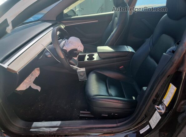 5YJ3E1EA2NF187675 2022 TESLA MODEL Черный Вид салона спереди