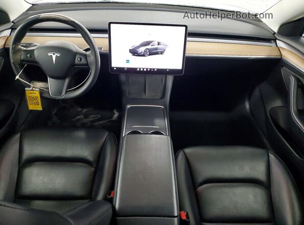 5YJ3E1EA2NF285685 2022 TESLA MODEL Gray წინა პანელის ხედი