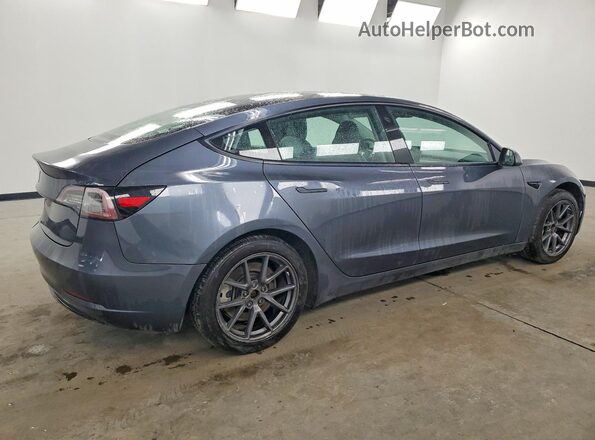 5YJ3E1EA2NF285685 2022 TESLA MODEL Gray უკანა მარჯვენა