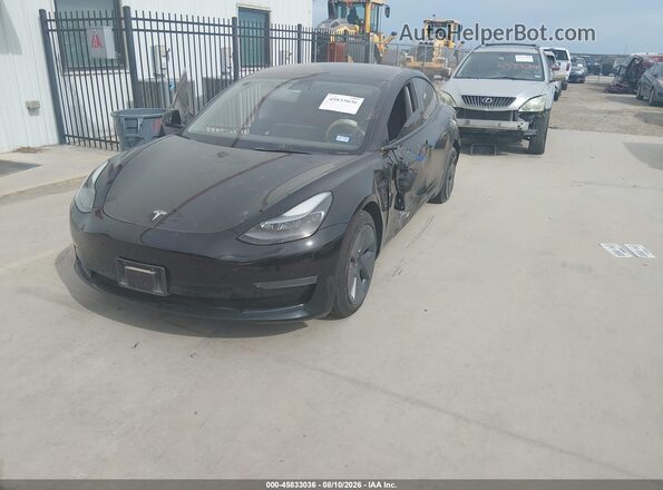 5YJ3E1EA2PF471066 2023 TESLA MODEL 3 Черный Передняя левая четверть