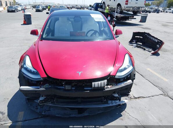 5YJ3E1EA3KF417865 2019 TESLA MODEL 3 Red Rear interior view