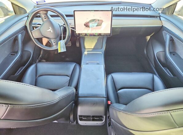 5YJ3E1EA3NF167967 2022 TESLA MODEL Charcoal Вид панелі приладів