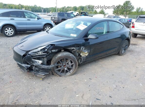 5YJ3E1EA3PF579440 2023 TESLA MODEL 3 Черный Передняя левая четверть
