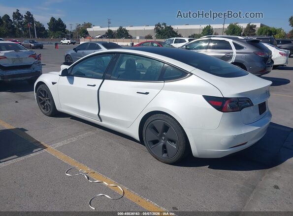5YJ3E1EA4MF002136 2021 TESLA MODEL 3 Белый Задняя левая четверть