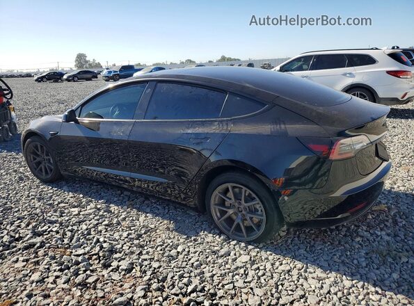 5YJ3E1EA4MF023035 2021 TESLA MODEL Black Rear left