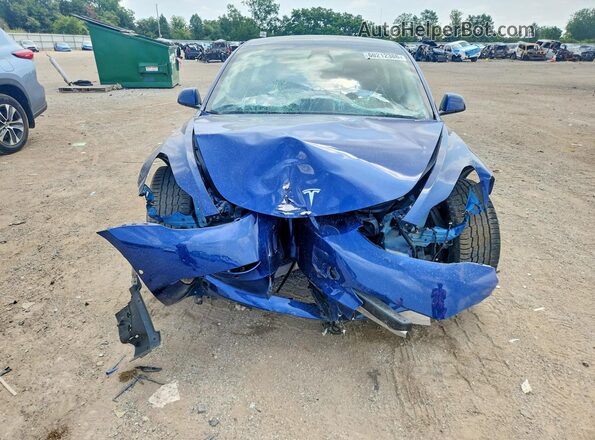 5YJ3E1EA4MF867026 2021 TESLA MODEL Синий Вид спереди