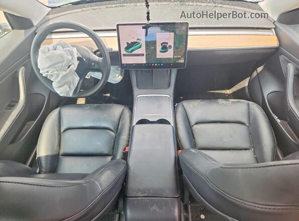 5YJ3E1EA4MF867026 2021 TESLA MODEL Синий Вид панели приборов