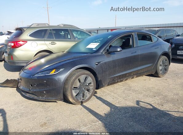 5YJ3E1EA4SF049972 2025 TESLA MODEL 3 Black წინა მარცხენა ხედი სამი მეოთხედიდან
