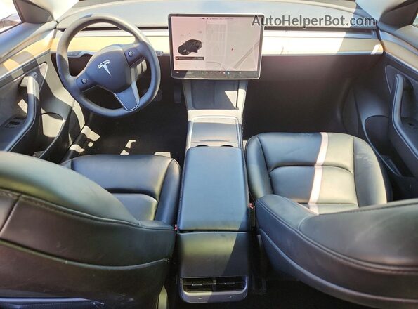 5YJ3E1EA5MF976286 2021 TESLA MODEL Белый Вид панели приборов