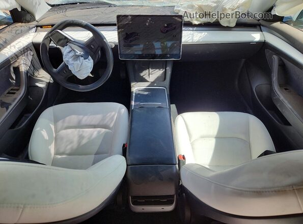 5YJ3E1EA5PF542227 2023 TESLA MODEL White Vista del salpicadero