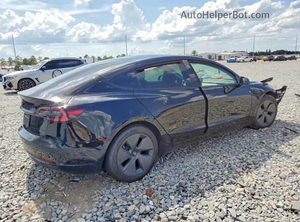 5YJ3E1EA5PF645602 2023 TESLA MODEL Черный Задняя правая четверть