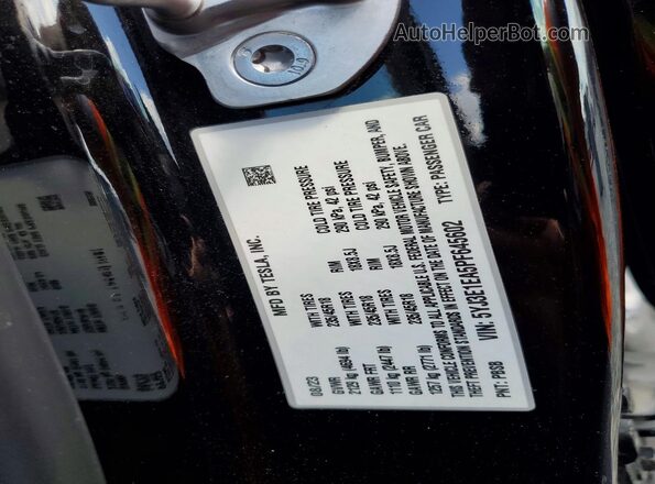 5YJ3E1EA5PF645602 2023 TESLA MODEL Черный Вид подкапотного пространства