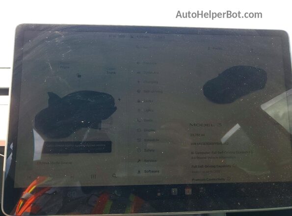 5YJ3E1EA5PF645602 2023 TESLA MODEL Черный Вид щитка приборов