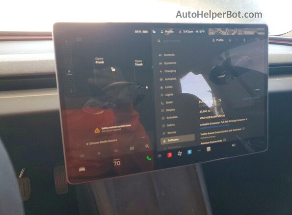 5YJ3E1EA5RF856138 2024 TESLA MODEL Black Вид щитка приладів