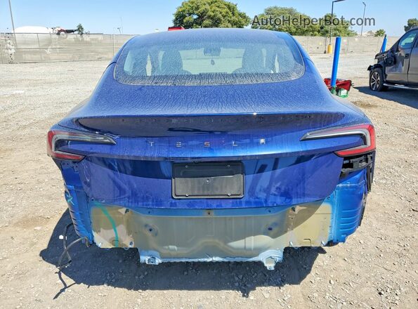 5YJ3E1EA5SF003504 2025 TESLA MODEL Blue Widok z tyłu