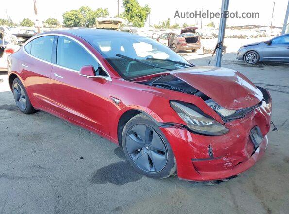 5YJ3E1EA6KF308803 2019 TESLA MODEL Red Передня права чверть