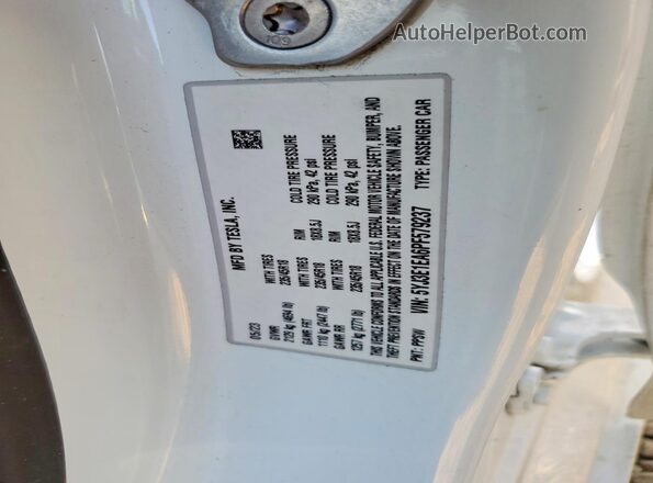 5YJ3E1EA6PF579237 2023 TESLA MODEL Белый 