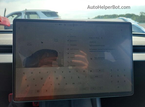 5YJ3E1EA7RF727706 2024 TESLA MODEL Угольный Вид щитка приборов