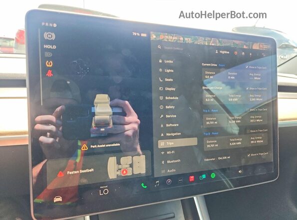 5YJ3E1EA8KF401841 2019 TESLA MODEL Black Սարքավորումների վահանակի տեսք