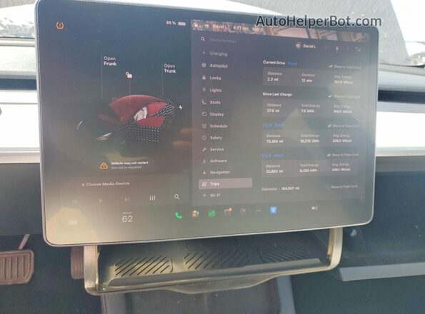 5YJ3E1EA8MF982843 2021 TESLA MODEL Gray Vista del cuadro de instrumentos