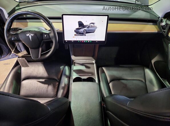 5YJ3E1EA8NF286159 2022 TESLA MODEL Угольный Вид панели приборов