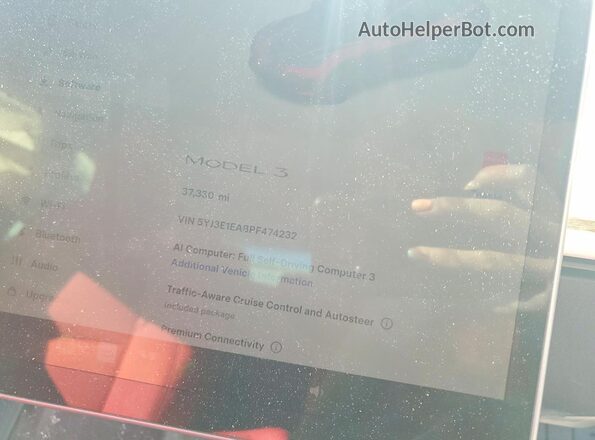 5YJ3E1EA8PF474232 2023 TESLA MODEL Белый Вид щитка приборов