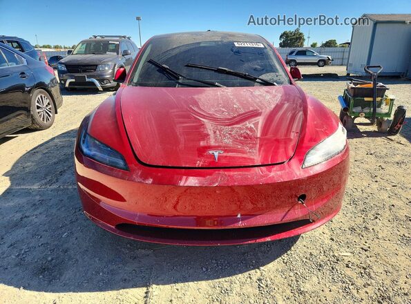5YJ3E1EA8SF987019 2025 TESLA MODEL Maroon წინა ხედი