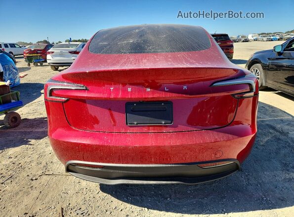 5YJ3E1EA8SF987019 2025 TESLA MODEL Maroon უკანა ხედი