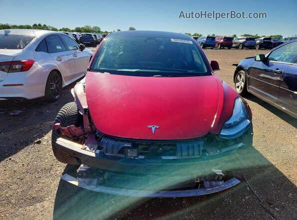 5YJ3E1EA9KF435898 2019 TESLA MODEL Red Vista frontal