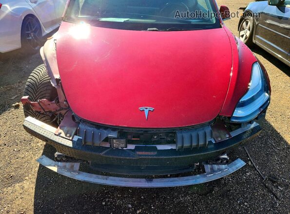 5YJ3E1EA9KF435898 2019 TESLA MODEL Red Vista interior trasera