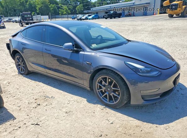 5YJ3E1EA9MF083022 2021 TESLA MODEL Черный Передняя правая четверть