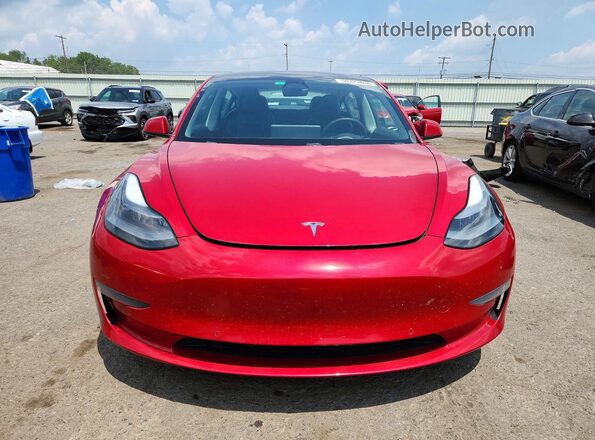 5YJ3E1EA9MF982107 2021 TESLA MODEL Red Vista frontal