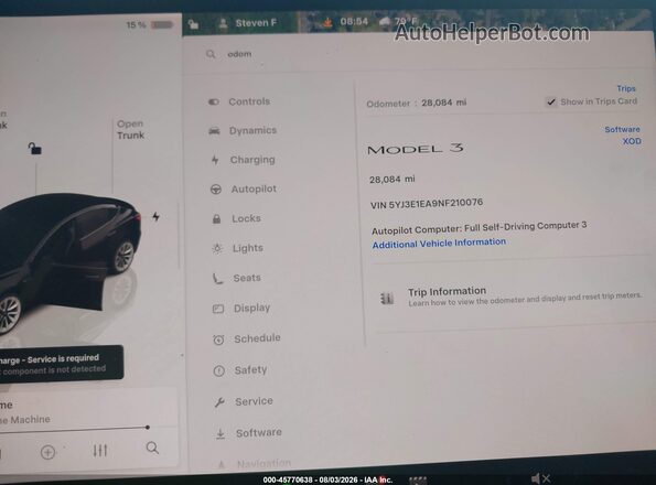 5YJ3E1EA9NF210076 2022 TESLA MODEL 3 Black უკანა სავარძლების ხედი