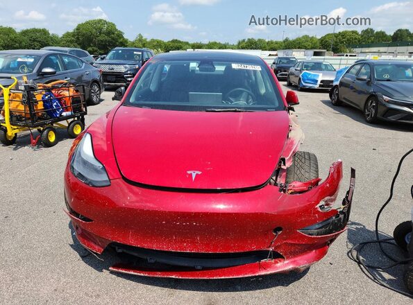 5YJ3E1EA9NF286512 2022 TESLA MODEL Red Vista frontal