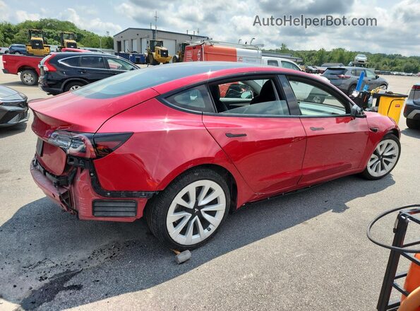 5YJ3E1EA9NF286512 2022 TESLA MODEL Red 