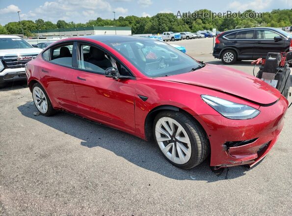 5YJ3E1EA9NF286512 2022 TESLA MODEL Red 