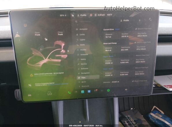 5YJ3E1EA9SF883932 2025 TESLA MODEL 3 Gray Вид задніх сидінь