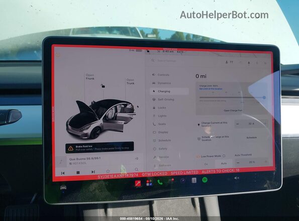 5YJ3E1EAXNF147974 2022 TESLA MODEL 3 White 