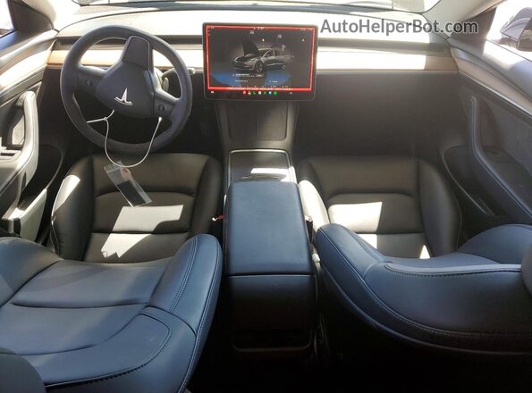 5YJ3E1EAXPF676358 2023 TESLA MODEL Gray Вид панелі приладів