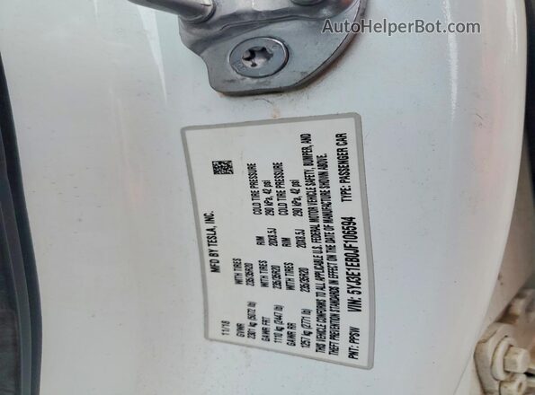 5YJ3E1EB0JF106594 2018 TESLA MODEL White Vista del compartimento del motor