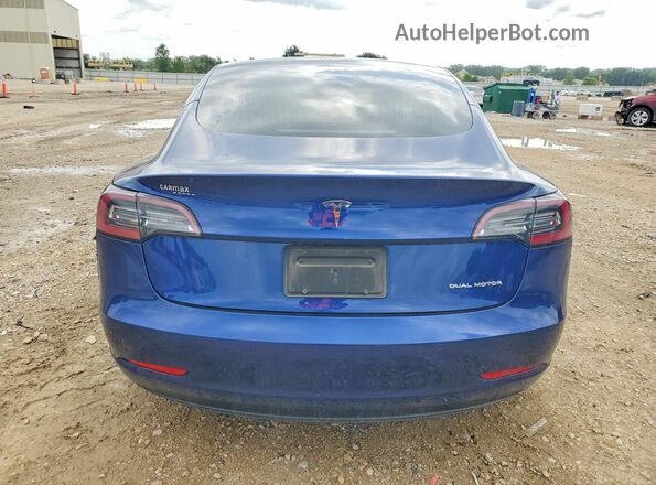 5YJ3E1EB0LF664481 2020 TESLA MODEL Blue Вид ззаду
