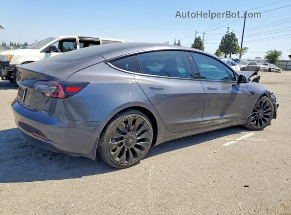 5YJ3E1EB0MF936657 2021 TESLA MODEL Gray Rear right