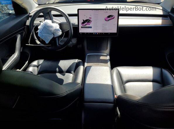 5YJ3E1EB0MF936657 2021 TESLA MODEL Gray Dashboard view