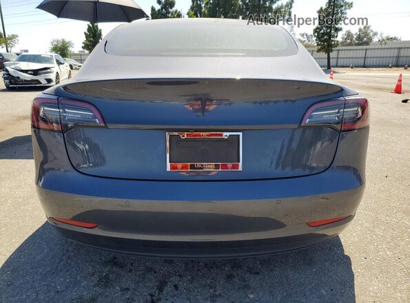 5YJ3E1EB0MF936657 2021 TESLA MODEL Gray Rear view
