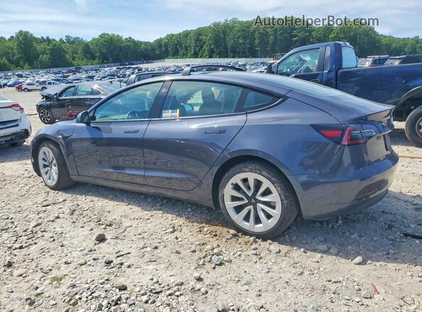 5YJ3E1EB0NF193645 2022 TESLA MODEL Gray Rear left