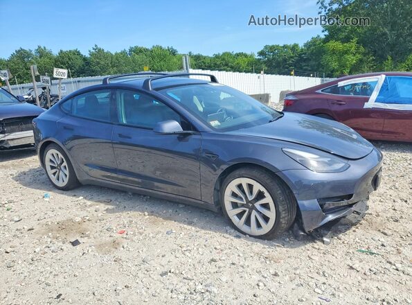5YJ3E1EB0NF193645 2022 TESLA MODEL Gray Front right
